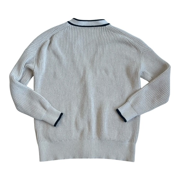 J. Crew Cream Cotton-blend bouclé V-neck cardigan sweater - Picture 3 of 7